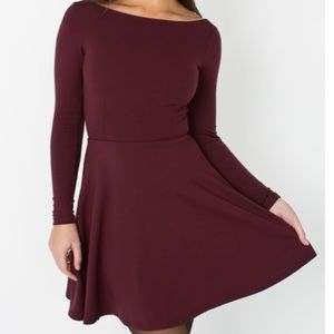 American Apparel Ponte Long Sleeve A-line mini dress